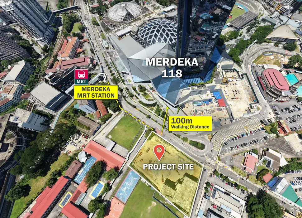 Maba Suitez location 100m to merdeka 118 and mrt merdeka station