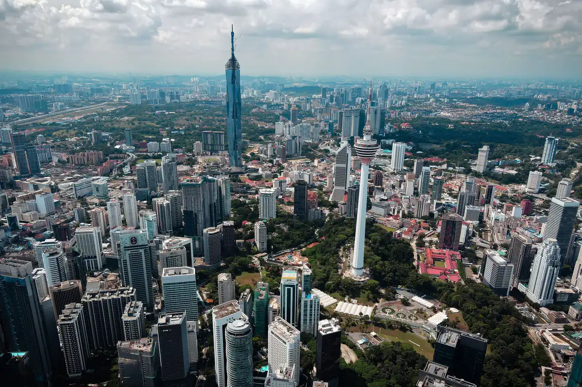Kuala Lumpur city view from above